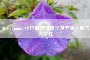 永城中国消防救援学院毕业之后怎么工作