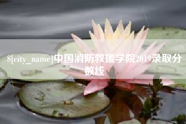 永城中国消防救援学院2019录取分数线