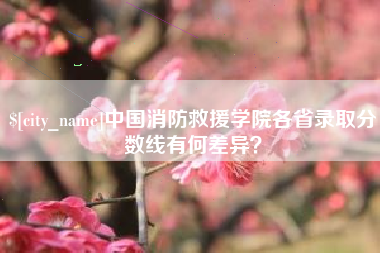 永城中国消防救援学院各省录取分数线有何差异？