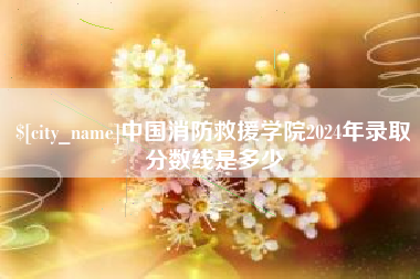 永城中国消防救援学院2024年录取分数线是多少