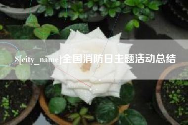 永城全国消防日主题活动总结