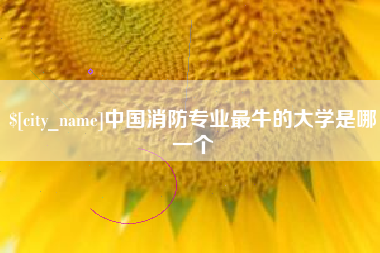 永城中国消防专业最牛的大学是哪一个