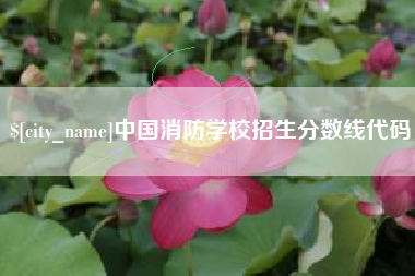 永城中国消防学校招生分数线代码