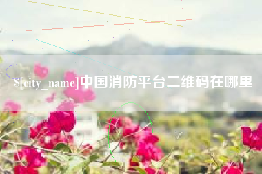 永城中国消防平台二维码在哪里