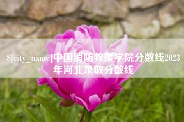 永城中国消防救援学院分数线2023年河北录取分数线