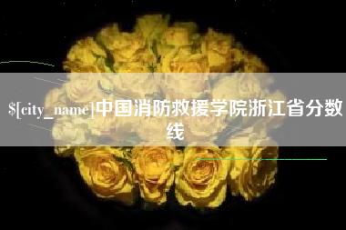 永城中国消防救援学院浙江省分数线