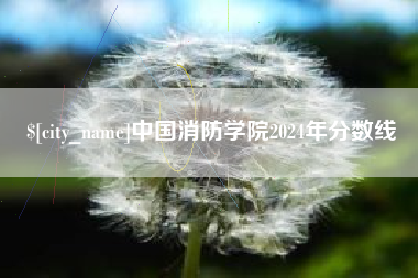 永城中国消防学院2024年分数线