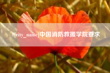 永城中国消防救援学院要求