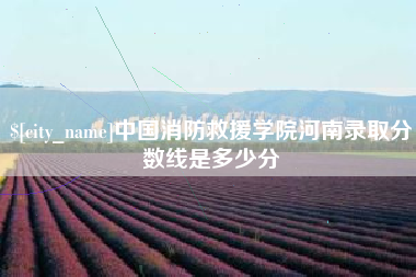 永城中国消防救援学院河南录取分数线是多少分