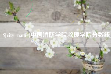 永城中国消防学院救援学院分数线